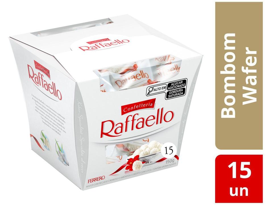 Bombom Confetteria Wafer Raffaello Amêndoa e Coberto com Coco Cremoso 150g 15 Unidades - 1
