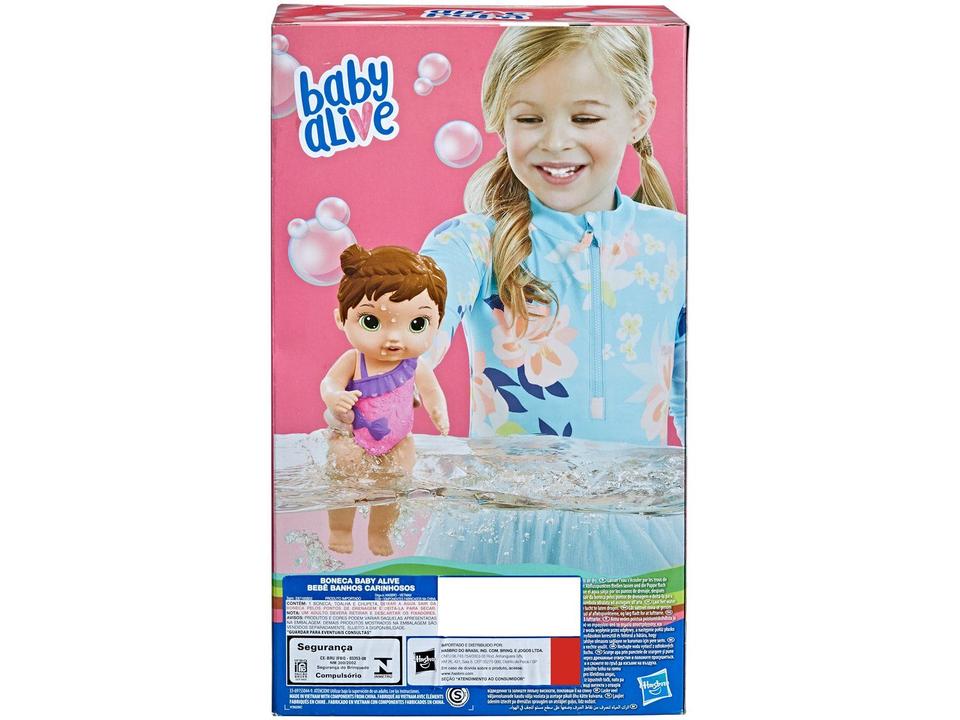Boneca Baby Alive Bebê Banhos Carinhosos Morena - 10