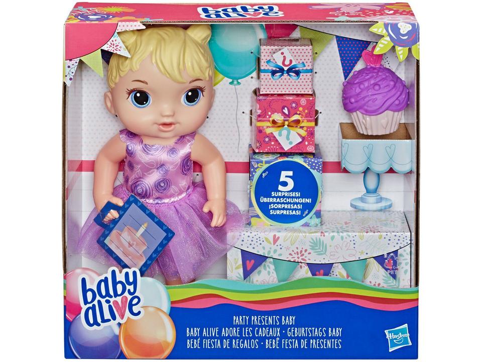Boneca Baby Alive Bebê Festa de Presente - 9