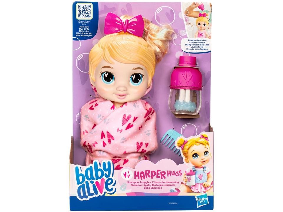 Boneca Baby Alive Harper Hugs Bebê Shampoo - 6