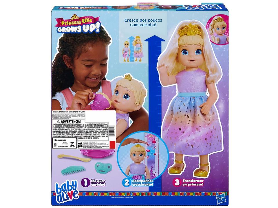 Boneca Baby Alive Princess Ellie Grows Up! Loira - 12