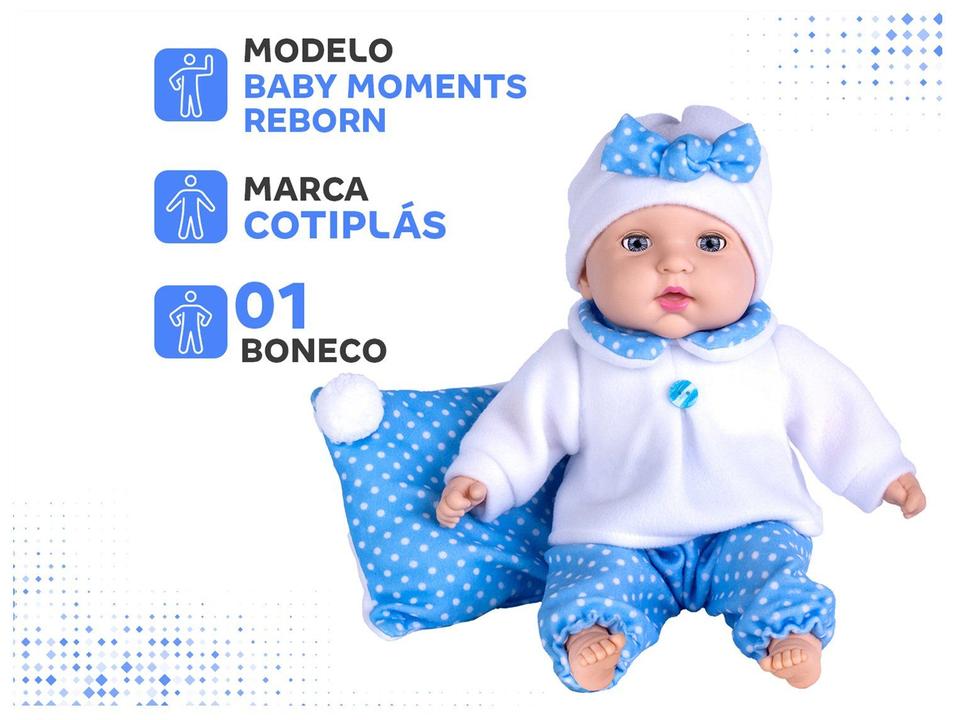 Boneca Baby Moments Reborn com Travesseiro - 1