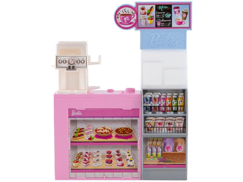 Boneca Barbie Barista com estação de cafeteria, bebidas e acessórios. Crie histórias cheias de sabor, criatividade e diversãO: - 4