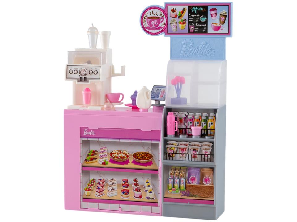 Boneca Barbie Barista com estação de cafeteria, bebidas e acessórios. Crie histórias cheias de sabor, criatividade e diversãO: - 3