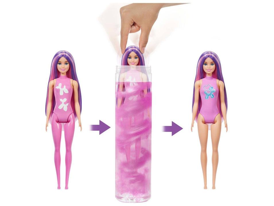 Boneca Barbie Color Reveal Sereia Surpresa Azul Mattel - 4