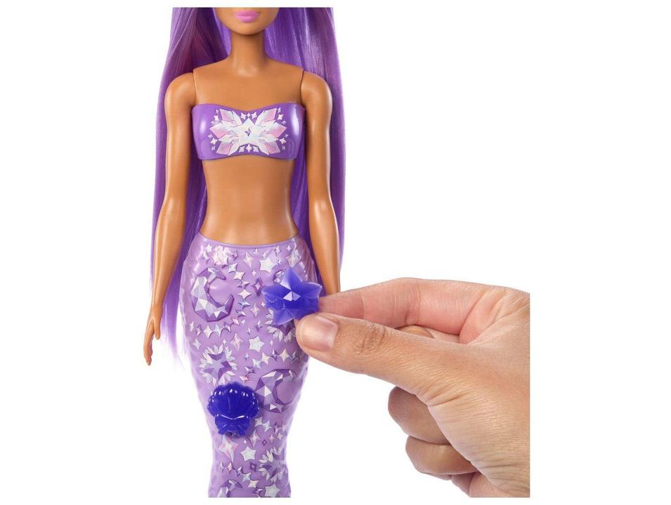 Boneca Barbie Color Reveal Sereia Surpresa Azul Mattel - 7