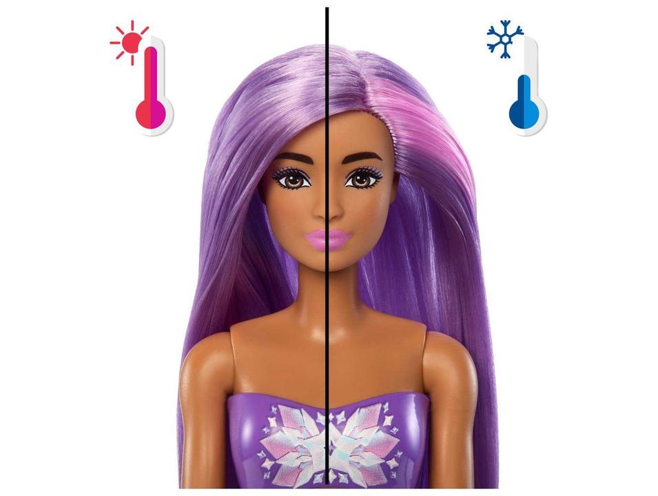 Boneca Barbie Color Reveal Sereia Surpresa Azul Mattel - 6