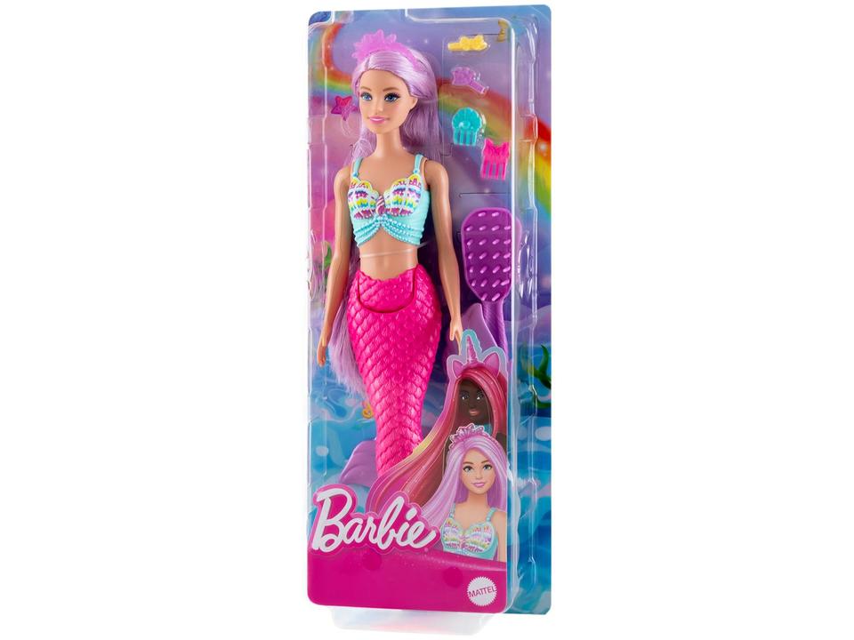 Boneca Barbie Fantasia Sereia Cabelo Longo - 9