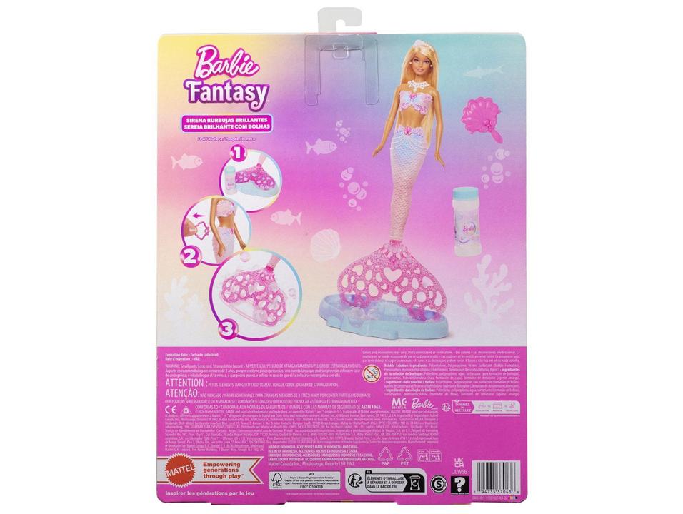 Boneca Barbie Fantasy Sereia Brilhante com Bolhas - 7