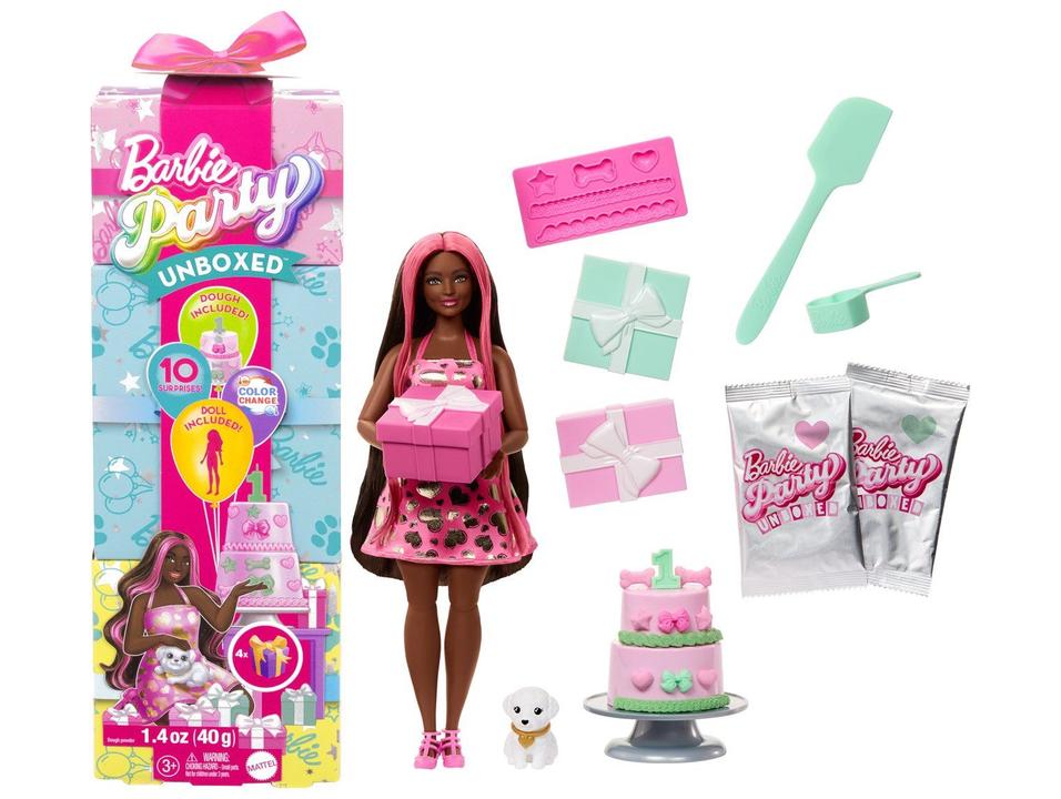 Boneca Barbie Party Unboxed Festa de Pets - 8