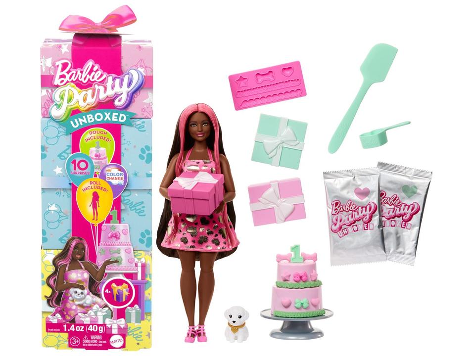 Boneca Barbie Party Unboxed Festa de Pets - 8