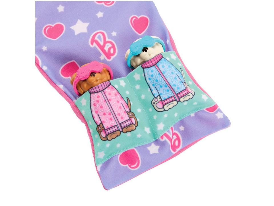 Boneca Barbie Pijamada com Cachorrinhos Rosa Mattel - 5