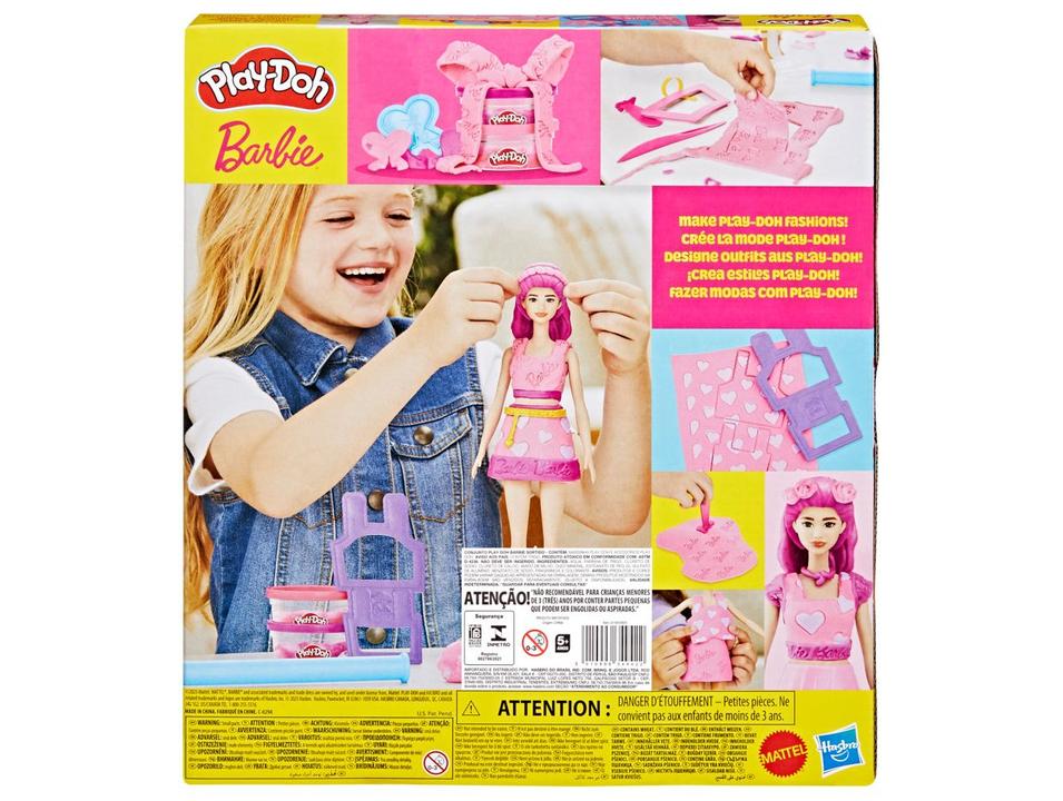 Boneca  Barbie Play-Doh Corações e Penteados - 3