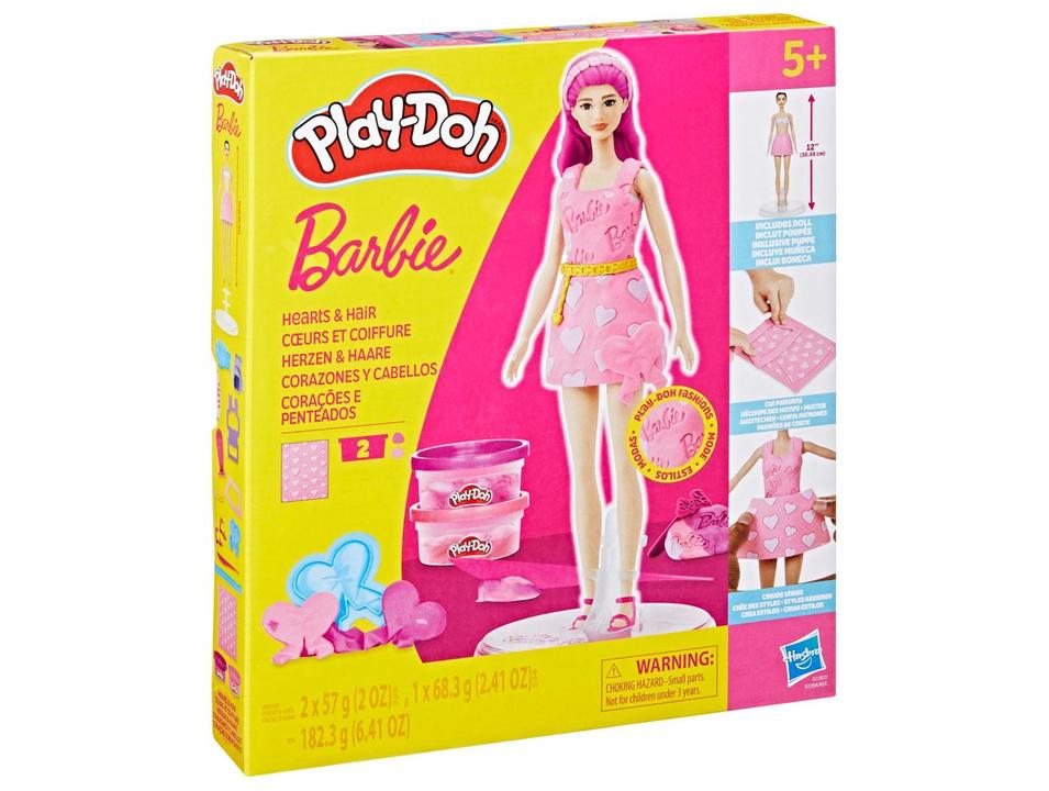 Boneca  Barbie Play-Doh Corações e Penteados - 2