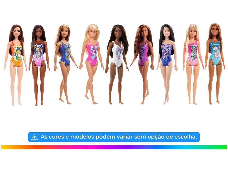 Boneca Barbie Praia Surpresa com Roupa de Banho - 1
