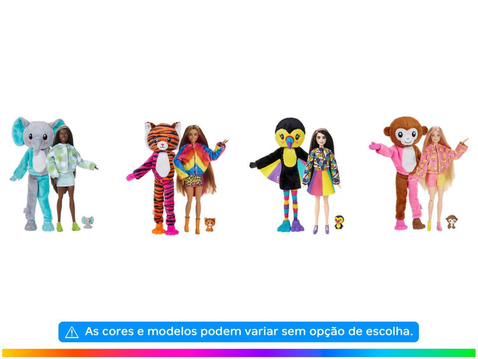 Boneca Barbie Série Selva Cutie Reveal Mattel - 1