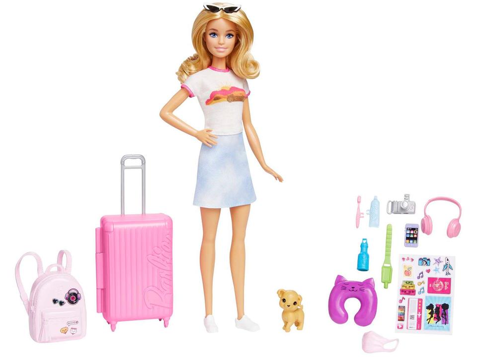 Boneca Barbie Viajante com Acessórios Mattel - 1