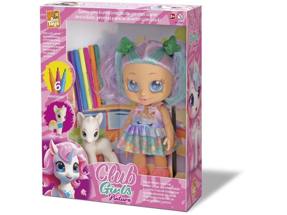 Boneca Club Girls Pintura com Unicórnio e Canetas - 4