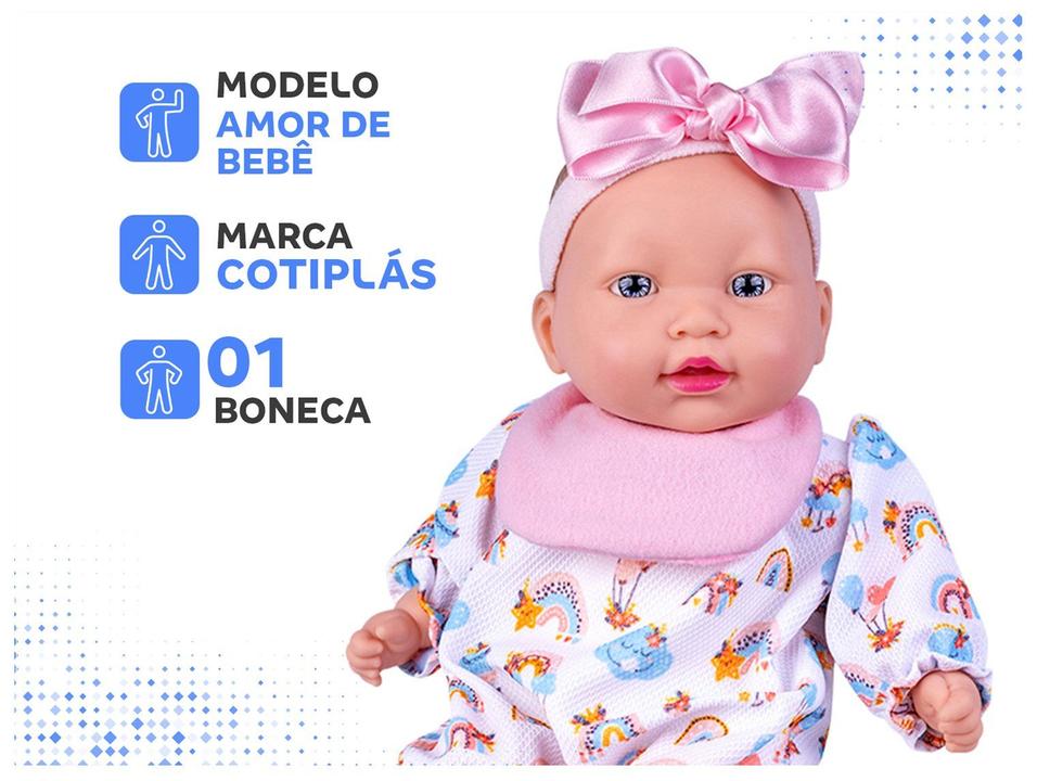 Boneca Cuidar é Amar Amor de Bebê com Babador - 1