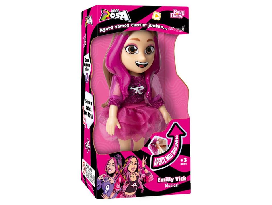 Boneca Dos Rosa Emilly Vick Baby Brink - 4