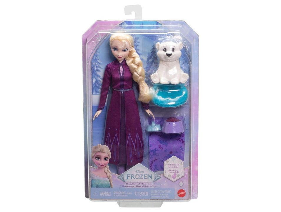Boneca Elsa Frozen Disney com Bebê Urso Polar Mattel - 7