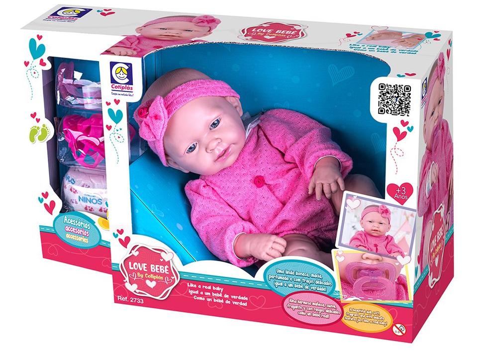 Boneca Love Bebê com Fralda e Chupeta - 5