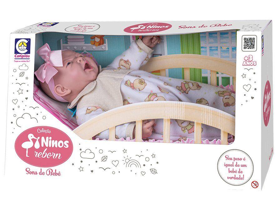 Boneca Ninos Reborn Sons de Bebê - 4