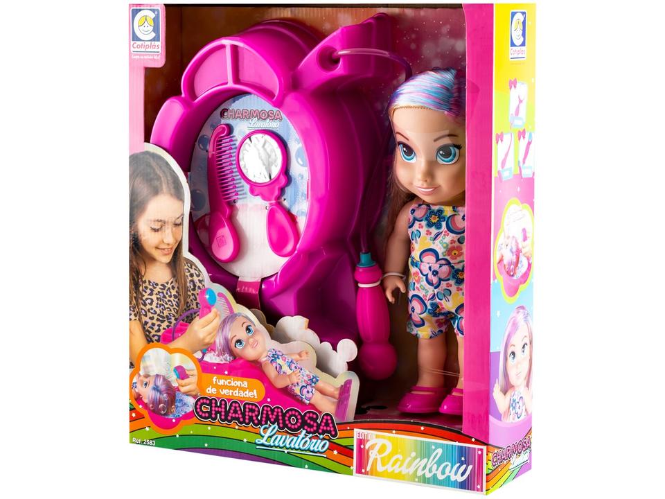 Boneca Rainbow Charmosa Lavatório com Acessórios - 8
