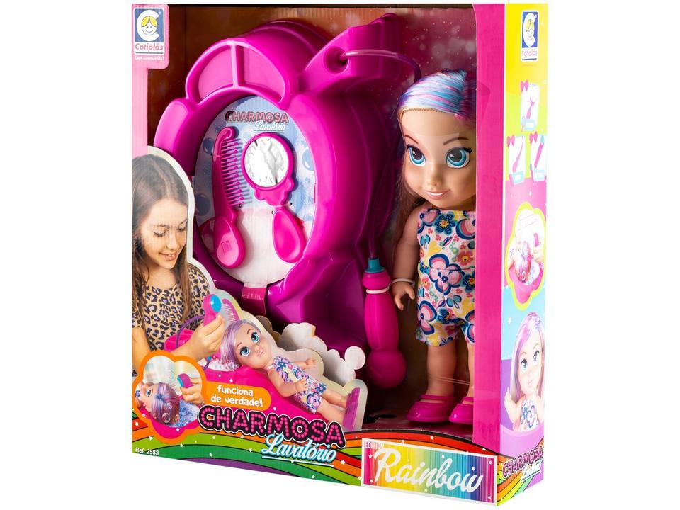 Boneca Rainbow Charmosa Lavatório com Acessórios - 8