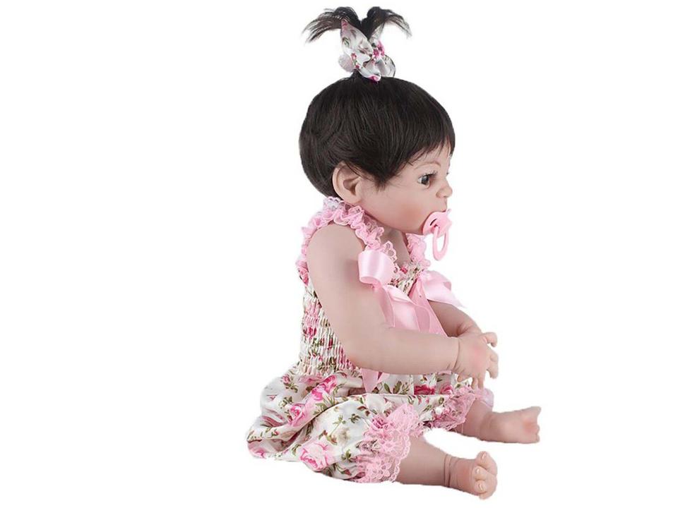 Boneca Reborn Laura Baby Mini Pink Flower - com Acessórios NPK Doll - 2