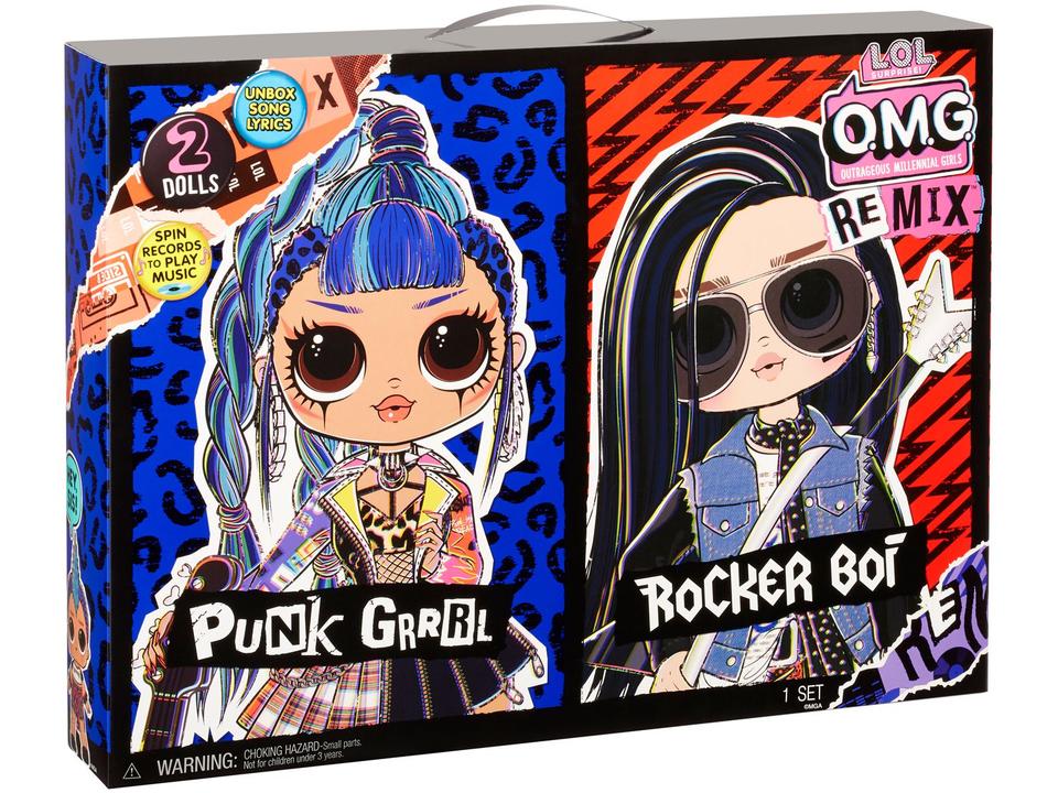 Bonecas LOL Surprise OMG Rocker Boy e Punk Grrrl - com Acessórios Candide - 6