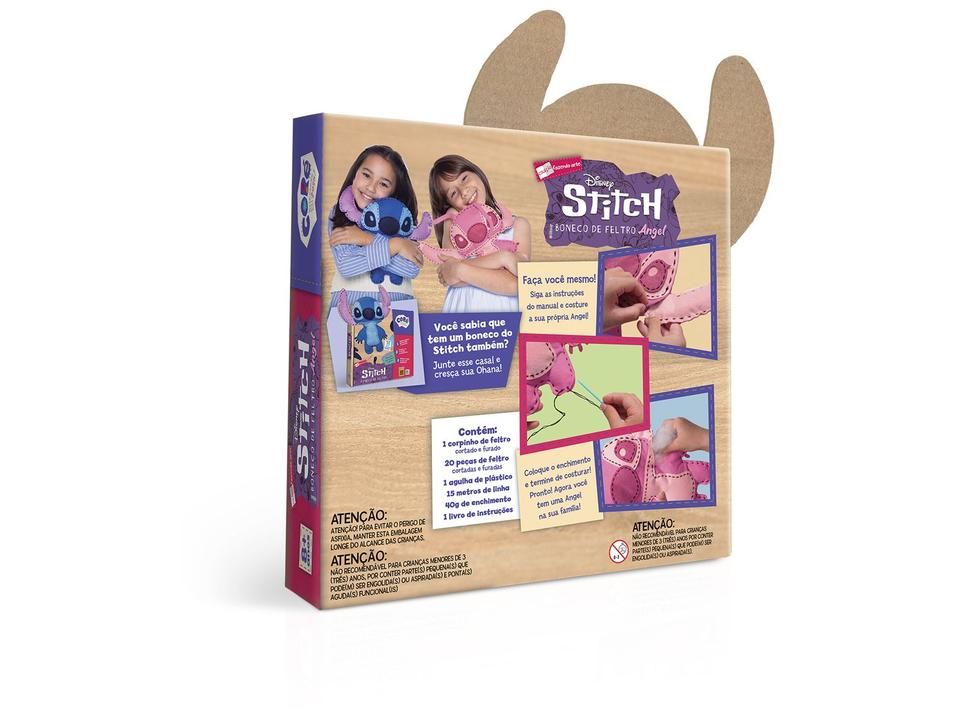 Boneco Disney Stitch Boneco de Feltro Angel - 3