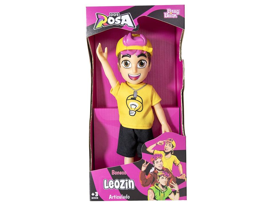 Boneco Dos Rosa Leozin 26cm Baby Brink - 3