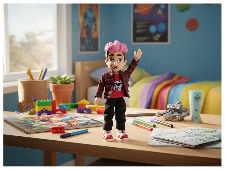 Boneco Dos Rosa Robson 26cm Baby Brink - 1