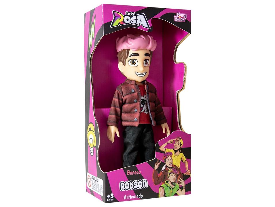 Boneco Dos Rosa Robson 26cm Baby Brink - 4