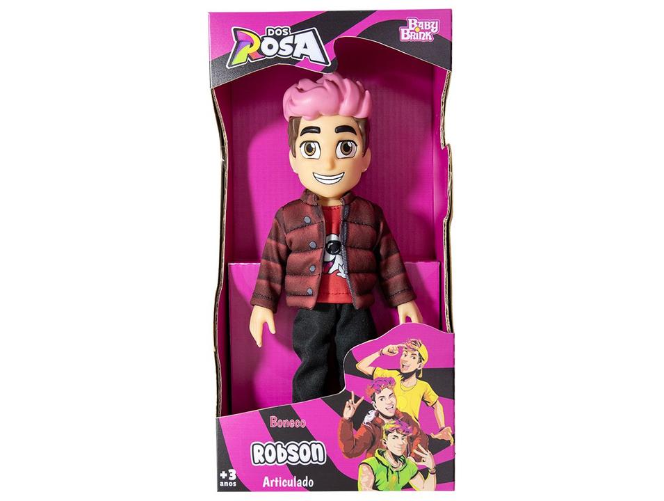 Boneco Dos Rosa Robson 26cm Baby Brink - 3
