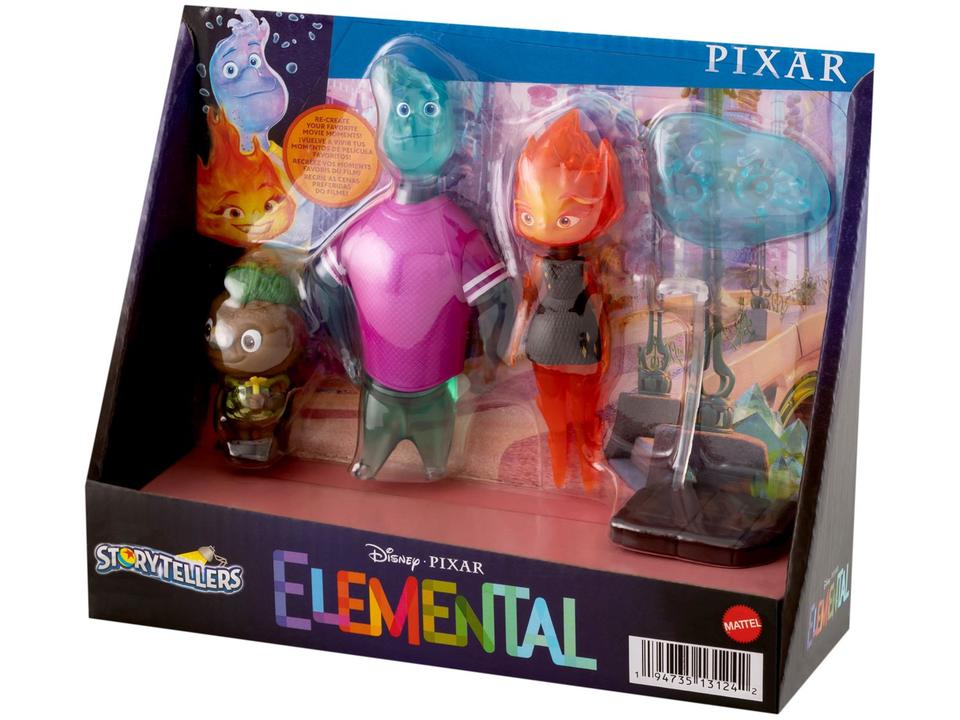 Boneco Elementos Pixar Lumen 3 Unidades Mattel - 8