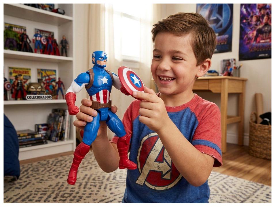 Boneco Marvel Vingadores Titan Series Capitão - 4