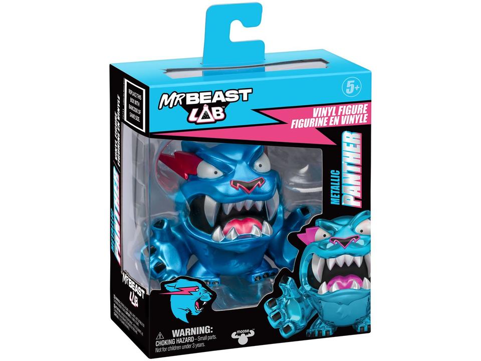 Boneco MrBeast Lab Pantera Metálica 9cm Candide - 3