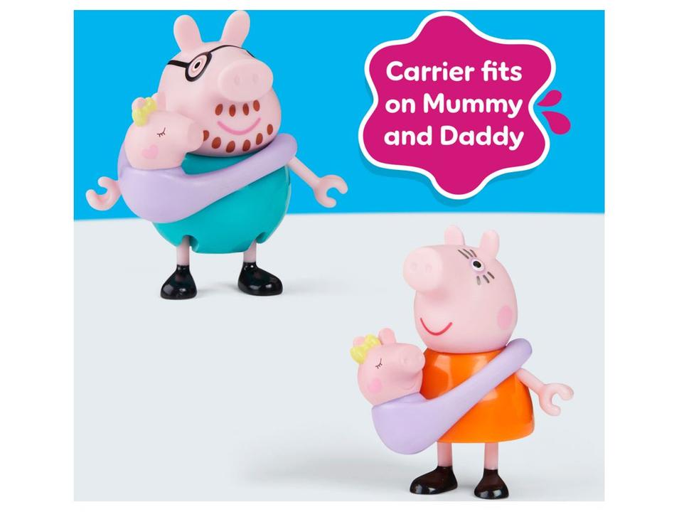 Boneco Peppa com a Família 7,5cm 5 Bonecos - 4