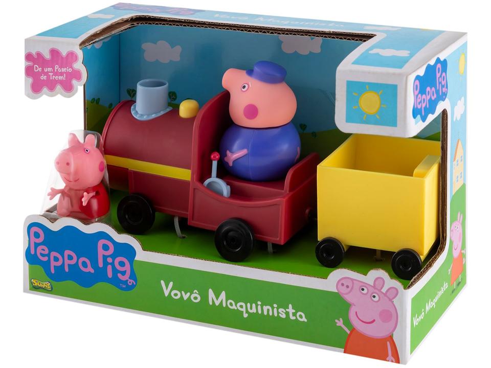 Boneco Peppa Pig Trêm do Vovô Pig 9,1cm - 5