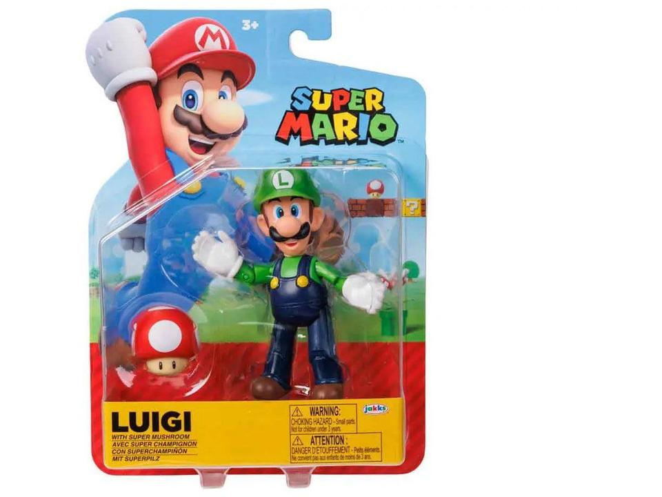 Boneco Super Mario Fire 10,3cm com Acessório - 12