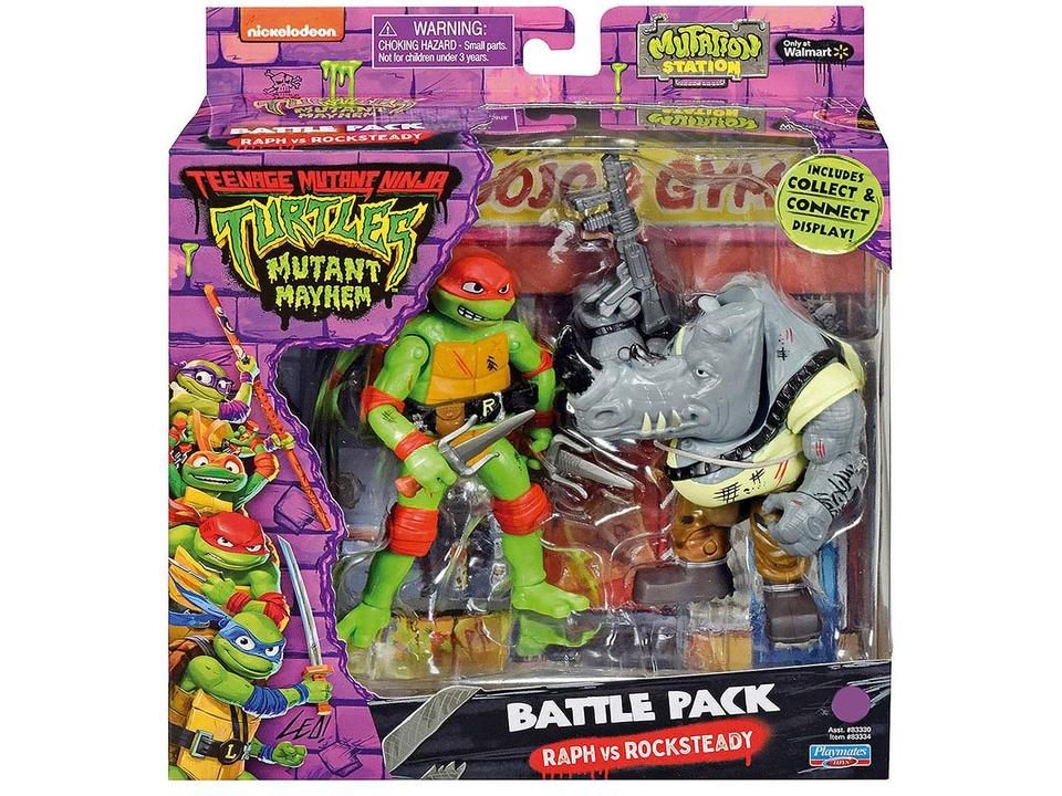 Boneco Tartarugas Ninja Caos Mutante Pack Bem vs - 4