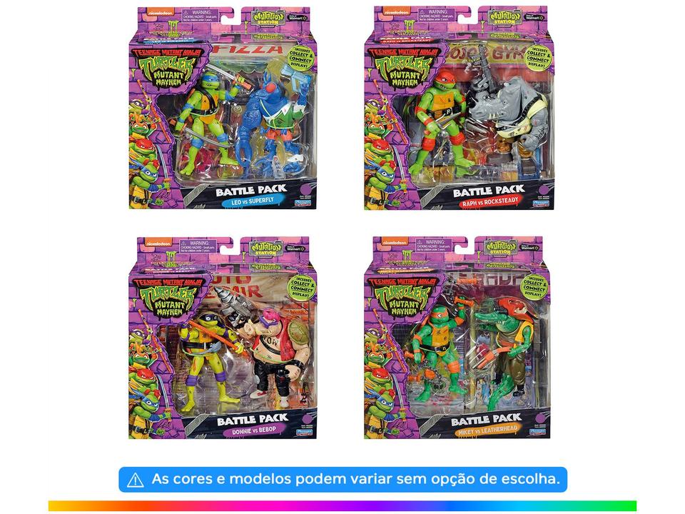 Boneco Tartarugas Ninja Caos Mutante Pack Bem vs - 1
