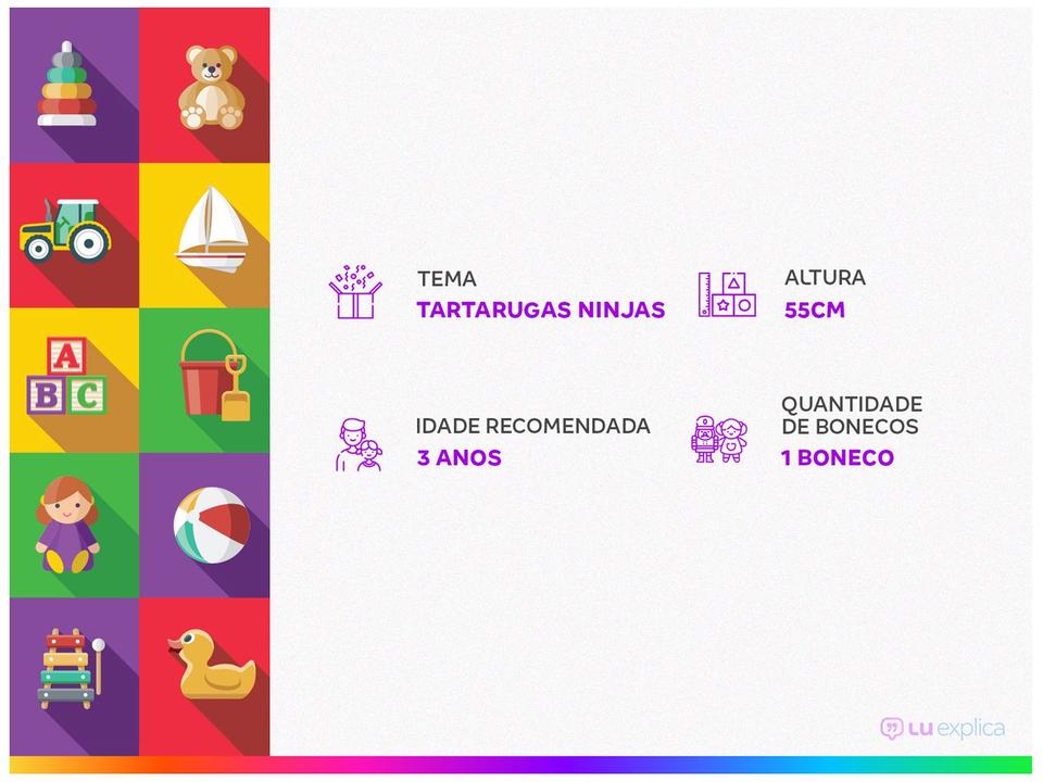 Boneco Tartarugas Ninjas Michelangelo 55cm - 1