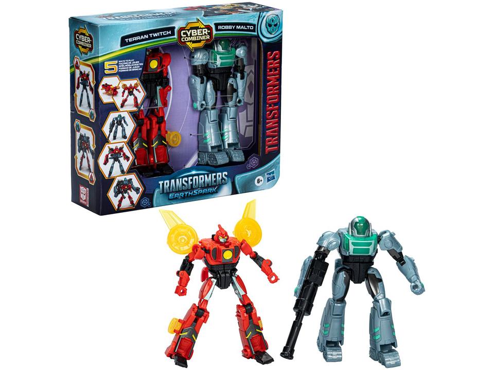 Boneco Transformers Cyber-Combiner Terran Twitch - 6