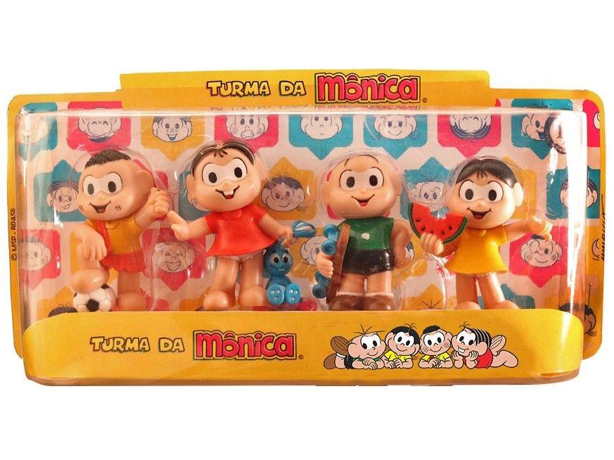 Boneco Turma da Mônica 8cm 4 Unidades - 1