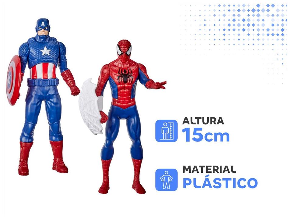 Bonecos Marvel F1394 15cm com Escudo e Teia - 4