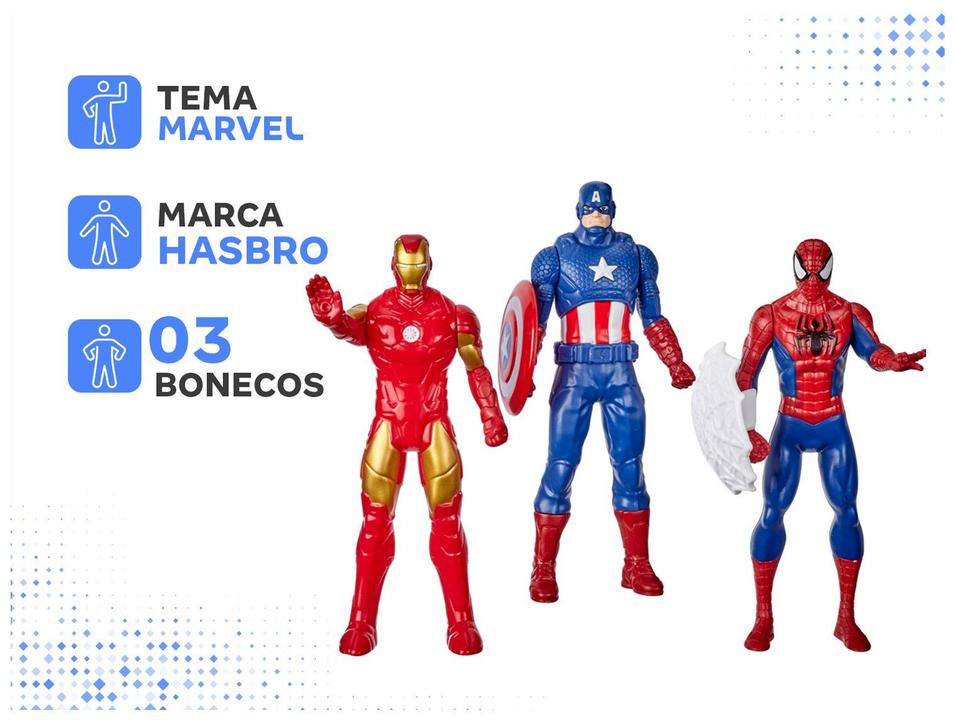 Bonecos Marvel F1394 15cm com Escudo e Teia - 3