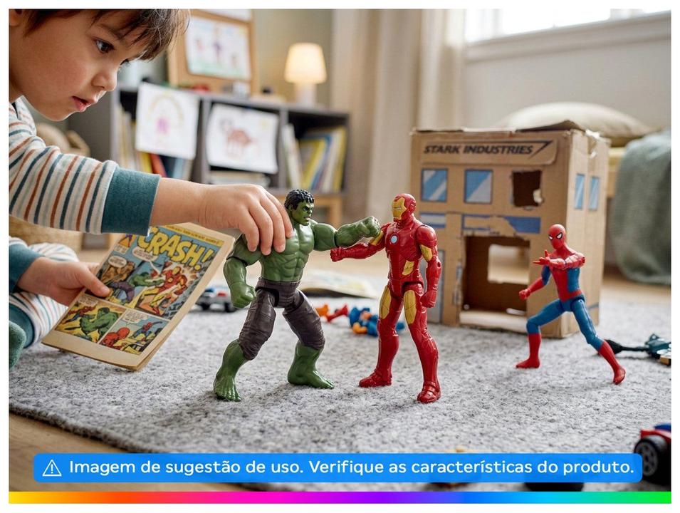 Bonecos Marvel Titan Series Homem-Aranha e Hulk - 1